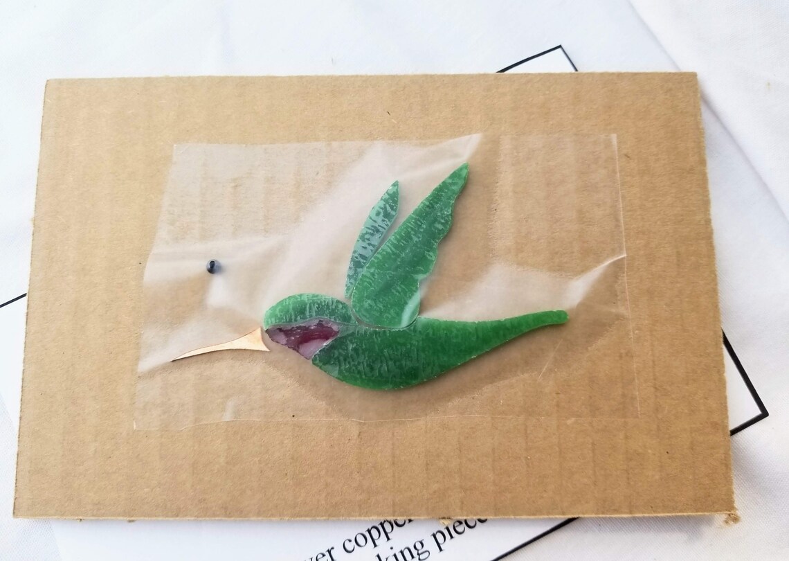 New Hummingbird Stained Glass Kit. Perfect for Beginners. Etsy
