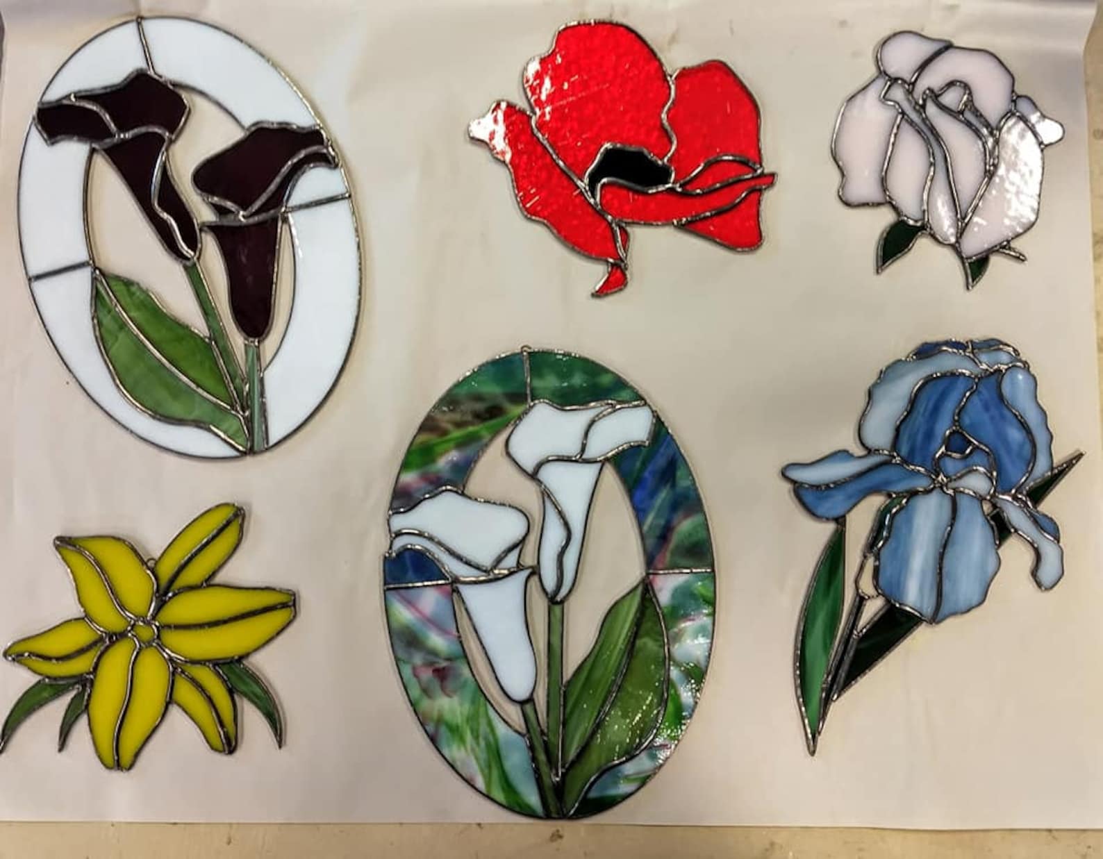 Rose Pre Cut Stained Glass Flower Kit. Perfect for Beginners. Etsy Canada