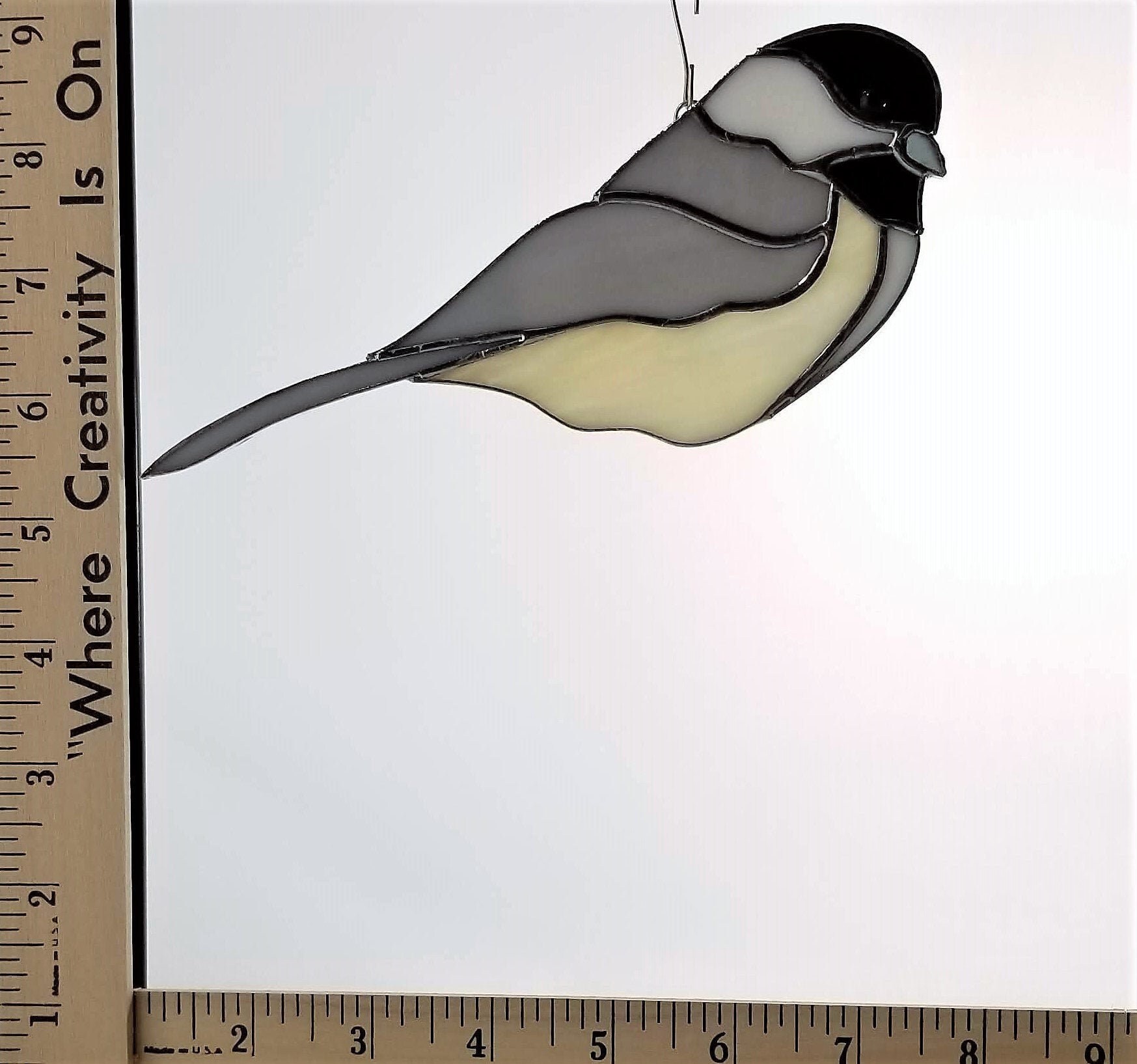 Chickadee Precut Stained Glass Bird Kit. Perfect for Etsy