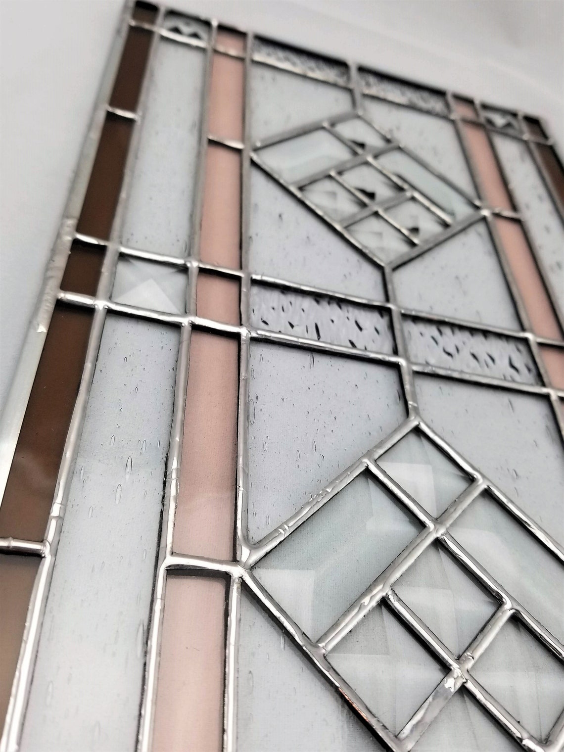 Bevel Clusters Mission Light Series Stained Glass Panel Kit Etsy