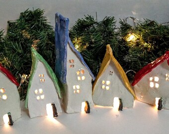 Colorful Christmas Village