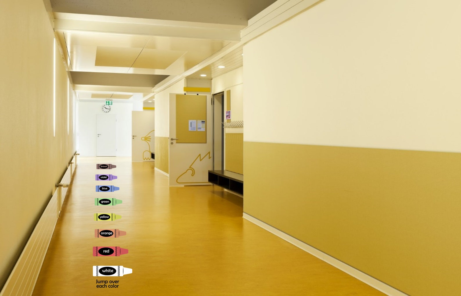 Large Crayon Jumps Vinyl Sensory Path for School Floors Etsy