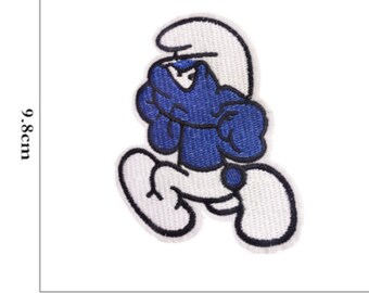Smurf sew or iron on patch