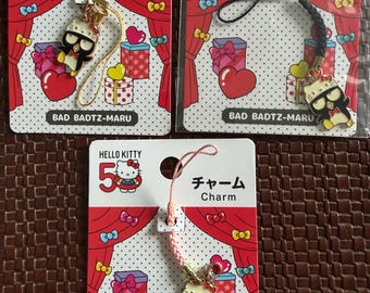 Phone charm with string bad badtz maru