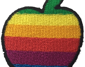 Colorful Retro Apple Iron-On Patch