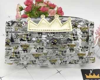 Vintage Bad Badtz Maru transparent zipper pouch