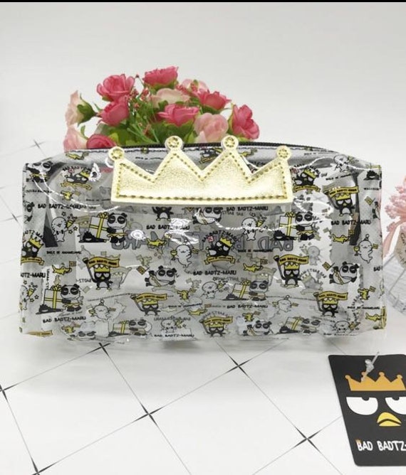 Vintage bad badtz Maru transparent zipper pouch