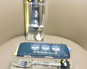 Bad Badtz Maru fork and spoon set with zipper case collection
