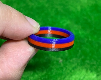 3D Printed Poly Pride Ring - Polyamorous Coming Out Gift - Representation - Stocking Stuffer