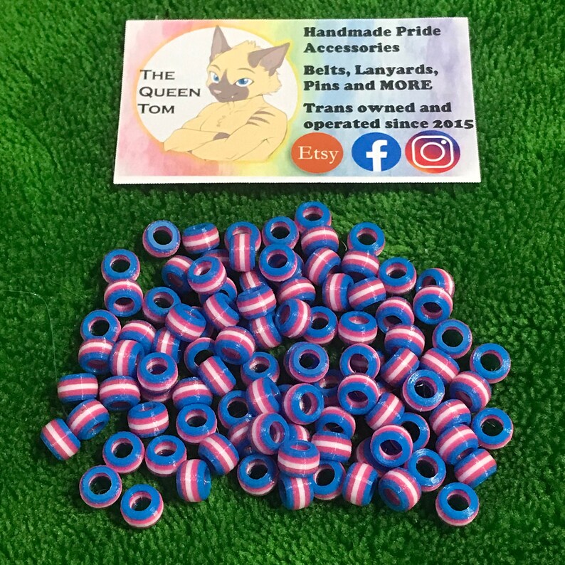 Trans Pride Beads