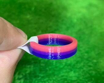 3D Printed Bi Pride Ring - Bisexual Coming Out Gift - Representation - Stocking Stuffer