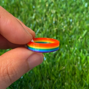 3D Printed Rainbow/Pride Ring