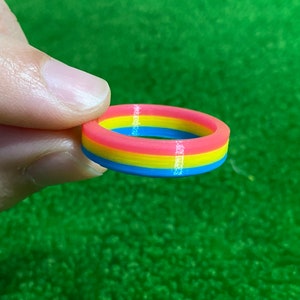 3D Printed Pan Pride Ring - Statement Ring - Representation - Love is Love!