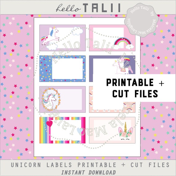 Unicorn Digital Labels Unicorns Printable Stickers Cut Files Etsy Unicorn Digital Labels Unicorns Printable Stickers Cut Files Etsy