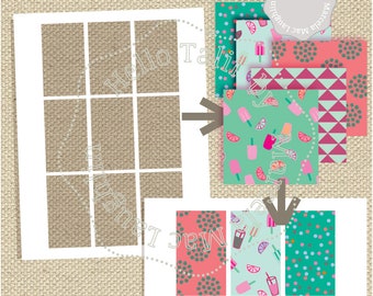 BIG Happy PLANNER Full Boxes Photoshop Template- Big HP Full Box Photoshop Collage Sheet Template- Make your own Stickers Psd + Png + Jpg