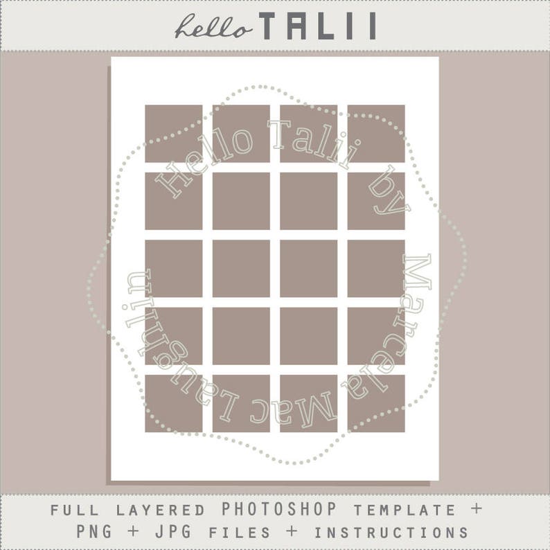 1.5 X 1.5 Inch Square Photoshop Template- 1.5" Boxes Collage Sheet ...