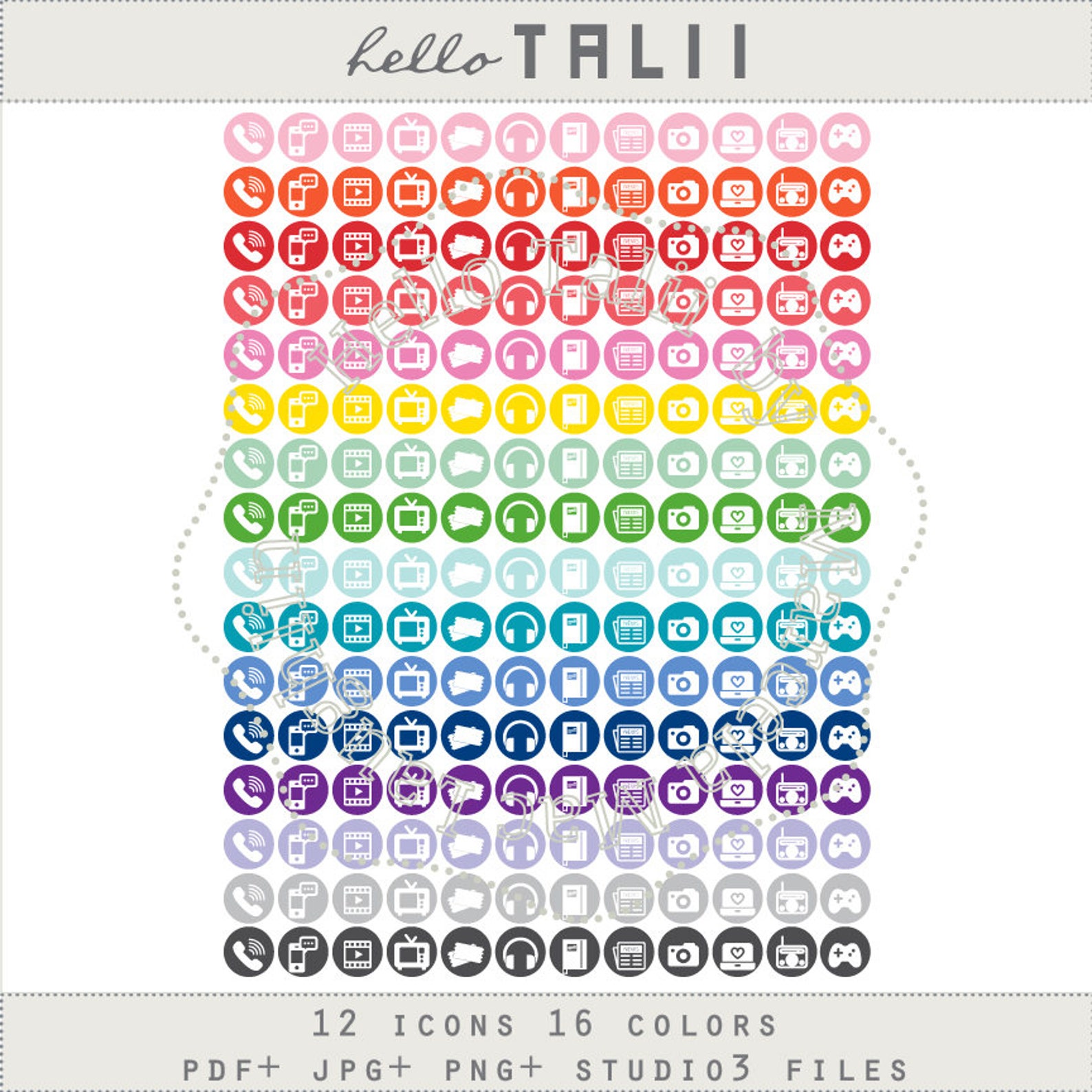 MULTIMEDIA Planner Stickers Printable CUT Files TV Reminder | Etsy