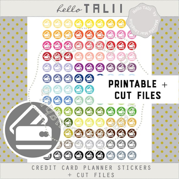 Download Free Credit Card Stickers Credit Card Planner Stickers Printable Etsy SVG Cut Files