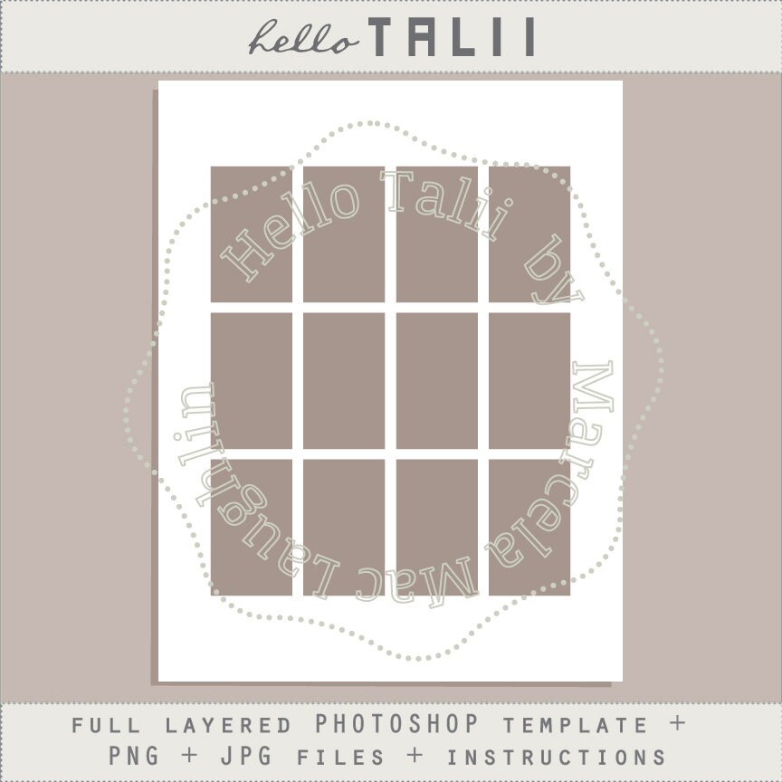 CLASSIC Happy PLANNER Full Boxes Photoshop Template- Full Box Photoshop ...