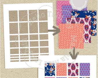 Planner Stickers Photoshop Template- ASSORTED BOXES Full boxes Half boxes Headers Collage Sheet Fully Layered Psd+ Png+ Jpg for Erin Condren