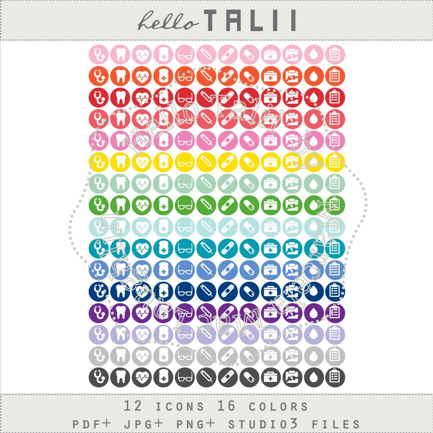DOCTOR Appointment Planner Stickers- Printable HEALTH Stickers + CUT ...
