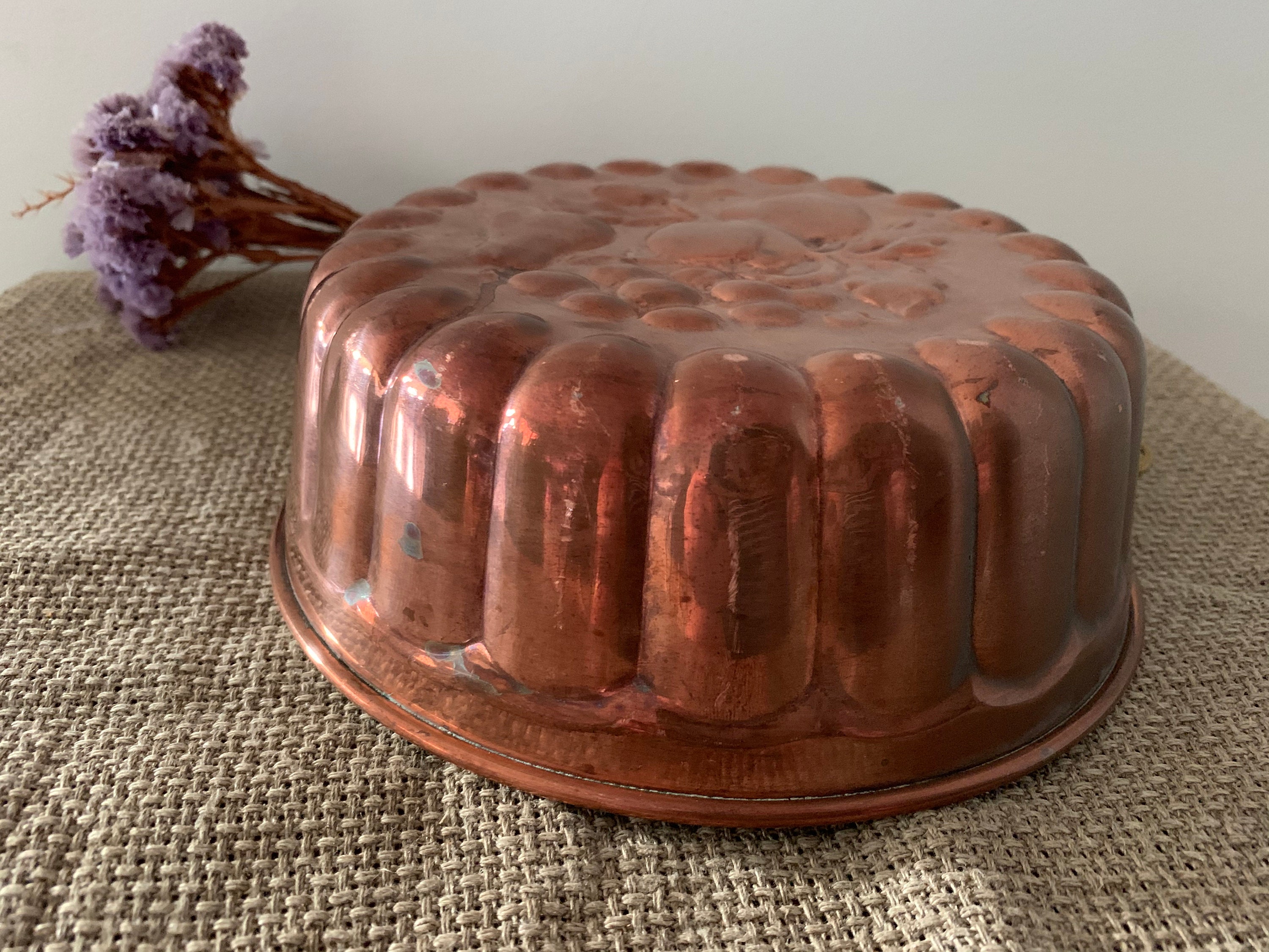 Tin Mold Scandinavian Vintage Polished  Copper Mold Cake Mold