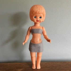 Vintage Doll, Vintage Plastic Doll, Hard Plastic Doll, Vintage Toy, made in Italy