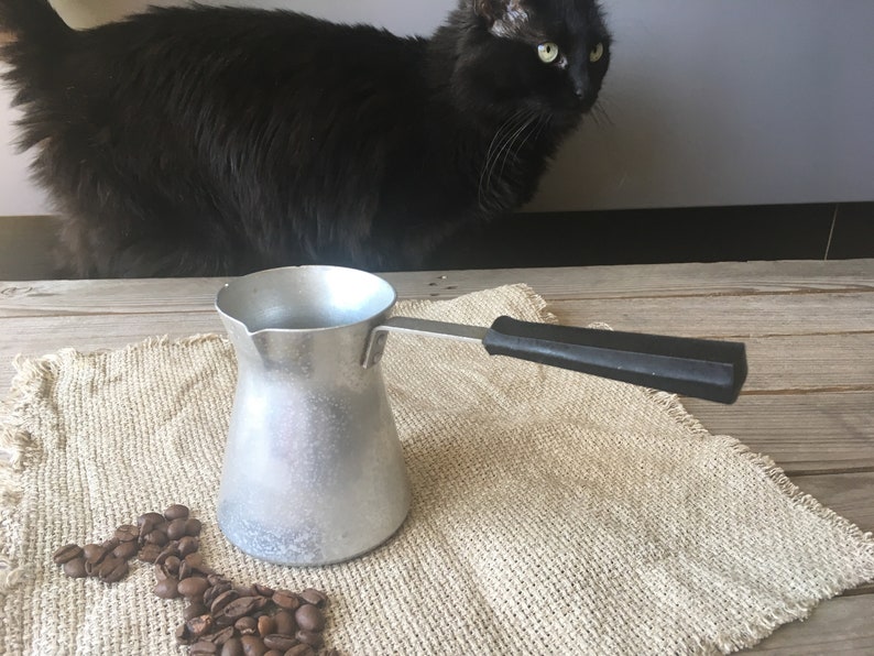 Soviet Metal Coffee pot with Handle Vintage Turkish Coffee pot made in USSR