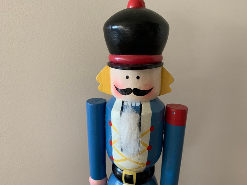 Large Vintage Wooden Nutcracker, Christmas Soldier, Christmas Decoration Etsy