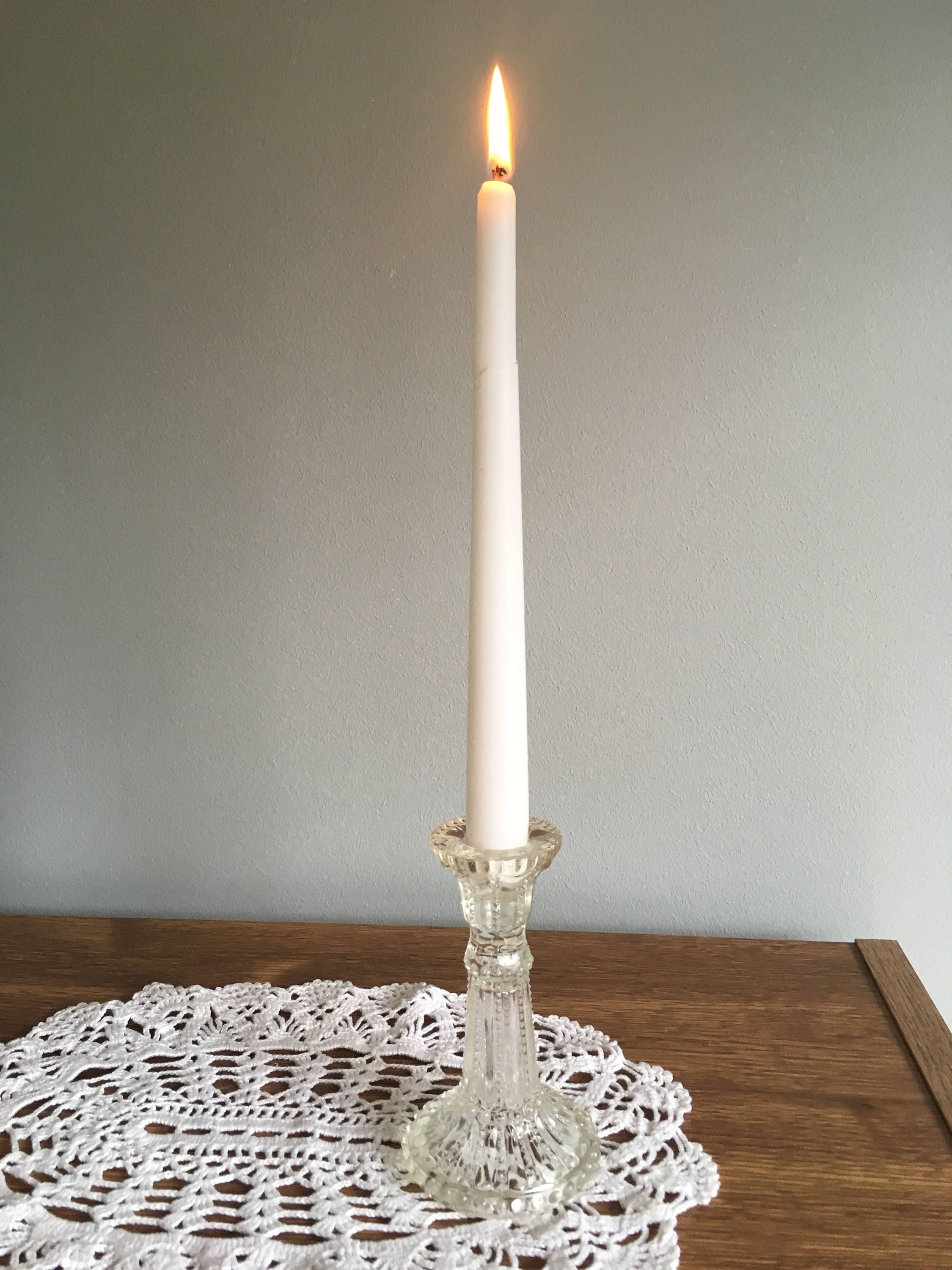 Scandinavian Vintage Glass Candle Holder - Etsy Israel