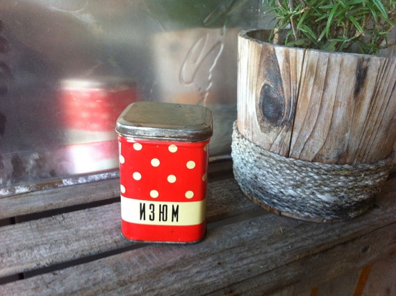 red tin container