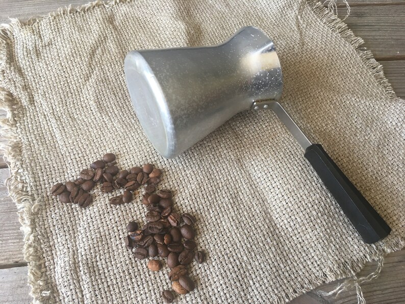 Soviet Metal Coffee pot with Handle Vintage Turkish Coffee pot made in USSR