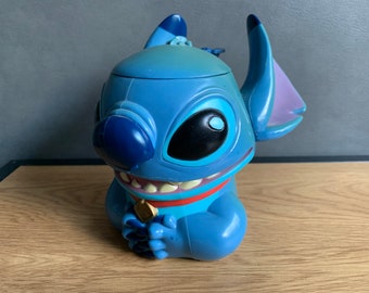 Caneca vintage Disney on Ice Lilo e Stitch com tampa, caneca com personagem 3D