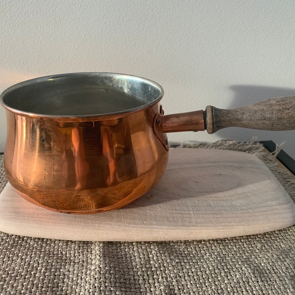 Scandinavian Vintage Copper Pot with Handle