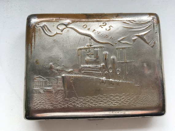 antique cigarette case uk Soviet Vintage Cigarette Box, Cigarette Holder, Vintage Silver Color Metal Cigarette  Case, Patterned Metal Box, Made in USSR