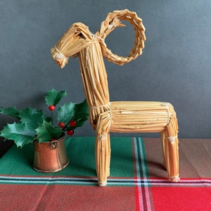スカンジナビアのヴィンテージクリスマスストローヤギ