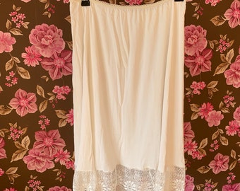Enagua blanca de nailon vintage, combinación retro para mujer, falda de lencería, ropa interior clásica, ropa vintage