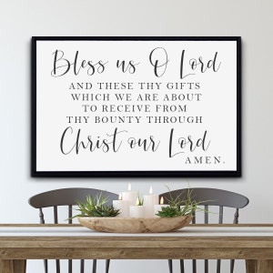 Bless Us O Lord Sign, Bless Us Oh Lord Sign, Dining Room Sign