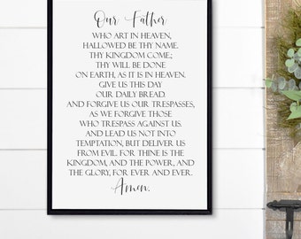 The Lord's Prayer Sign, Our Father Sign, Scripture Sign