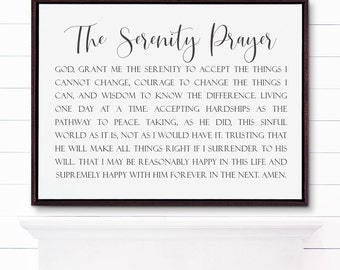 Full Serenity Prayer Sign, Serenity Prayer Wall Art, Modern Farmhouse Wall Art