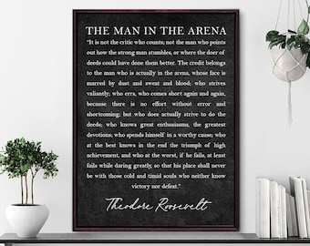 Graduation Gift, Man In The Arena Sign, Grad Gift For Him