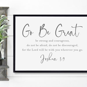 Go Be Great Wall Art, Graduation Gift image 1