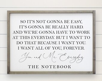 The notebook quote | Etsy