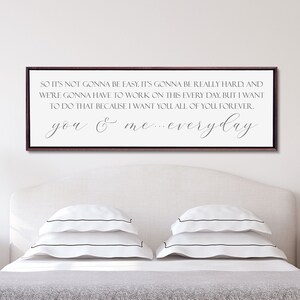 Master Bedroom Sign, So It's Not Gonna Be Easy Sign, Notebook Sign