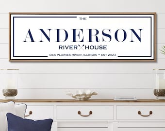 Custom River House Sign, Personalized River House Sign, Personalized Decor
