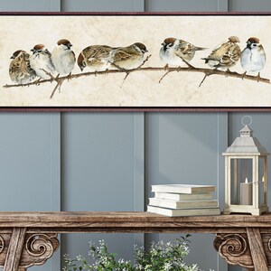 Birds Artwork, Birds On A Branch Artwork, Bird Wall Decor