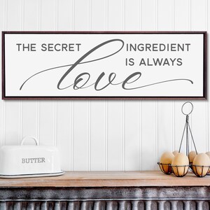 Kitchen Sign, The Secret Ingredient Is Always Love, Kitchen Wall Decor