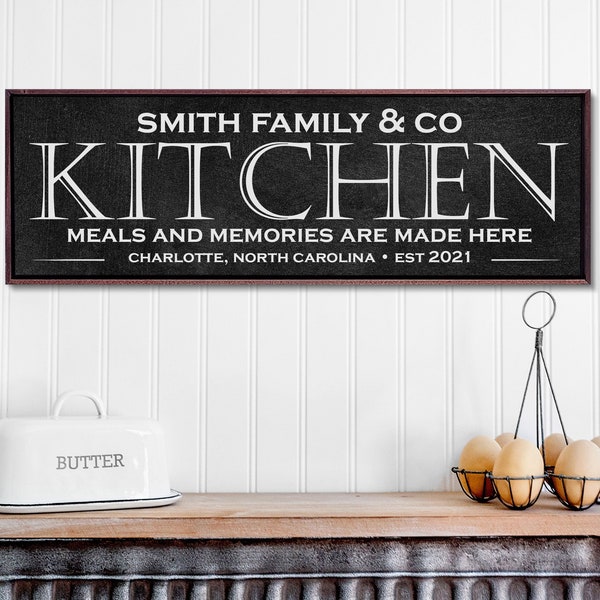 Custom Kitchen Sign, Personalized Kitchen Sign, Farmhouse Kitchen Wall Art