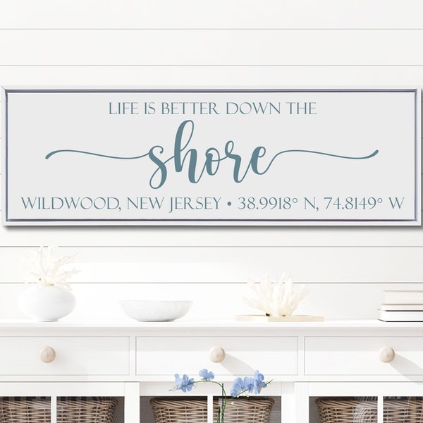 Beach House Sign, Shore House Sign, Life Is Better Down the Shore