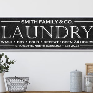 Laundry Room Sign, Laundry Room Decor, Personalized Laundry Sign